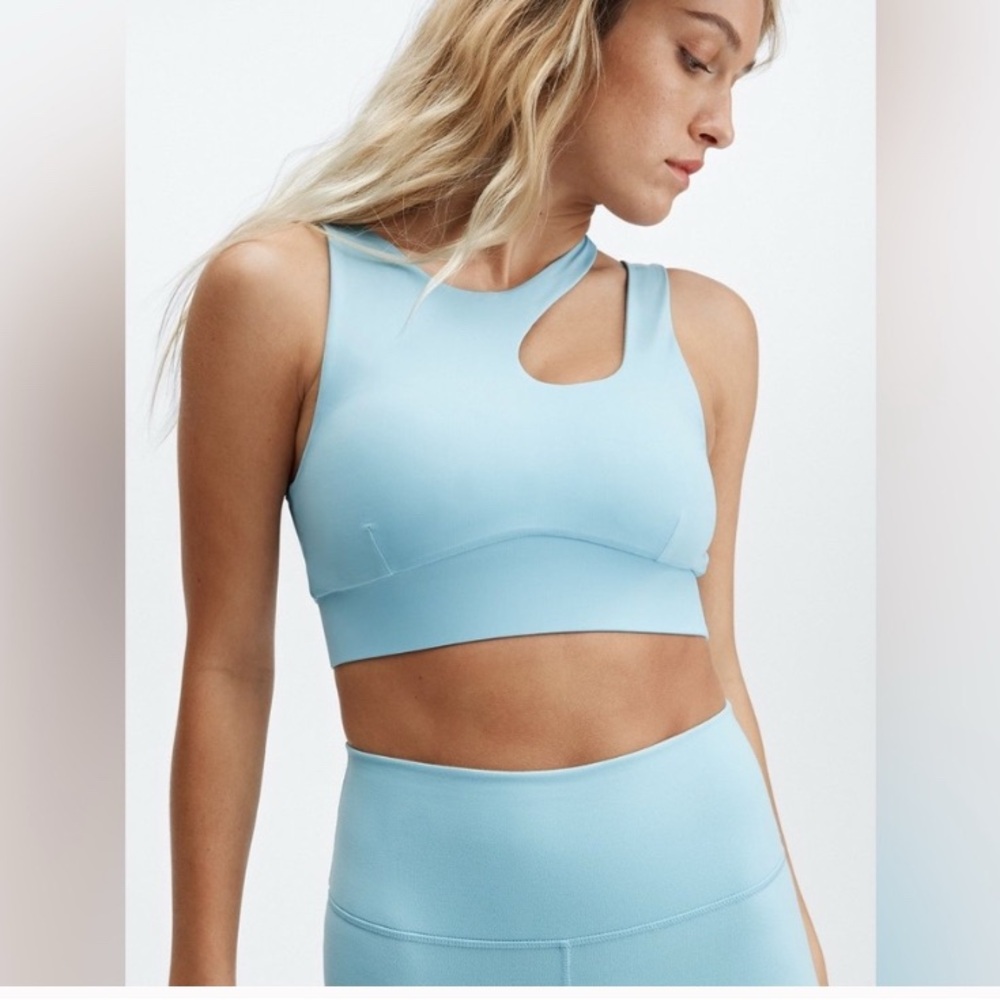 FABLETICS Light Blue Callie Medium Impact Sports Bra Size 2X